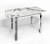 Стол СМ-6 Флорида ноги окрас квадратный белый/хром