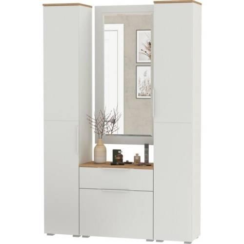 Прихожая Октава 60 Белый шагрень /Дуб золотой