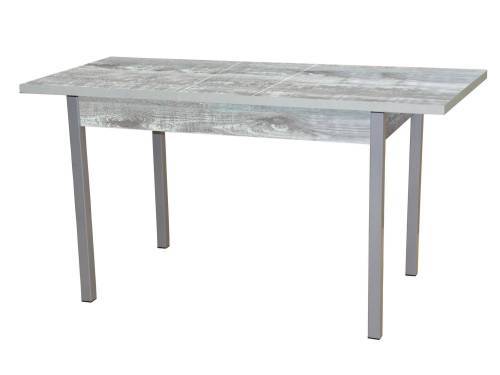 Стол обеденный раздвижной КОЛОРАДО / Бетон пайн темный/ опора Квадро серебро