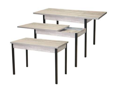 Стол обеденный Бродвей Бетон темный / черный