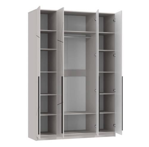 Шкаф для одежды 67.13 "Брандо" (4-х дв.) МДФ ГЕОМЕТРИЯ Кашемир