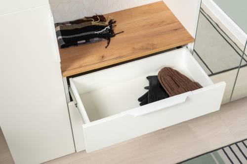 Прихожая Октава 1 Белый шагрень/Дуб Вотан