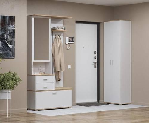 Прихожая модульная Антре 1 Белый / Дуб золотой