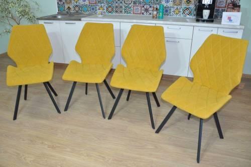 Стул Ч черный/велюр Горчица