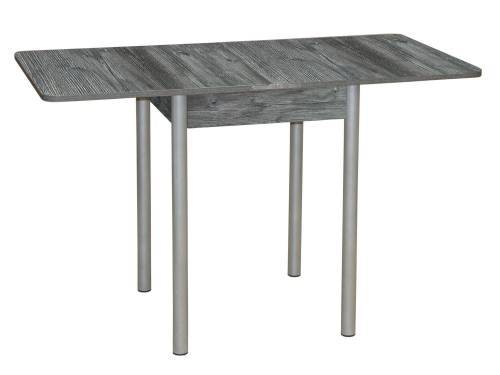 Стол обеденный ЭКО 60*60 / Сосна пасадена /Опора № 2-круглая серебристый металлик