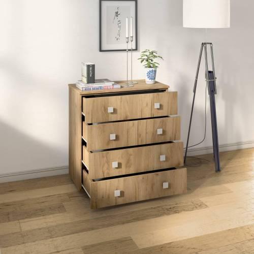 Комод Лофт-4 / Дуб Крафт Золотой / Дуб Крафт Золотой