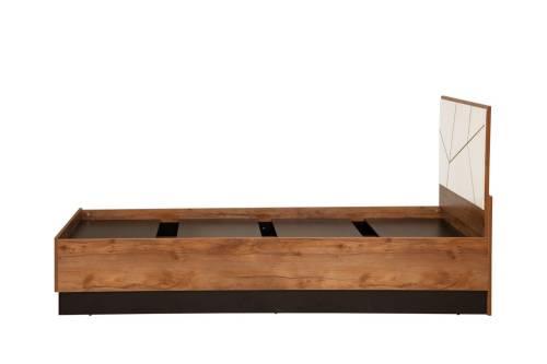 Кровать одинарная Гамма с настилом 54.17 Таксония/Белый