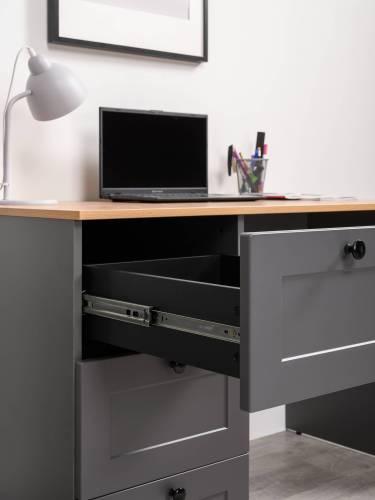 Стол письменный Остин 12.159, Серый Графит/Дуб Золотой Крафт