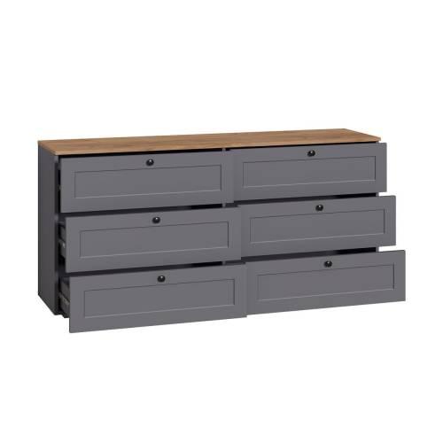 Комод Остин 16.240, Серый Графит/Дуб Золотой Крафт