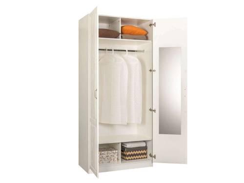 Ливерпуль Шкаф для одежды 13.134.01 Белый/Ясень ваниль