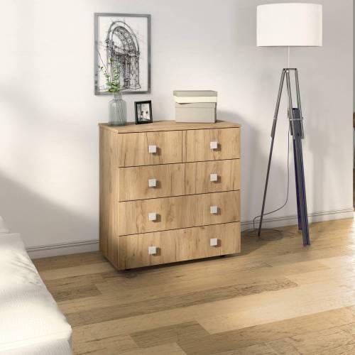 Комод Лофт-5 / Дуб Крафт Золотой / Дуб Крафт Золотой