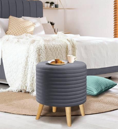 А1ГС-Пуф круглый стеганный (на ножках), №25 Серый