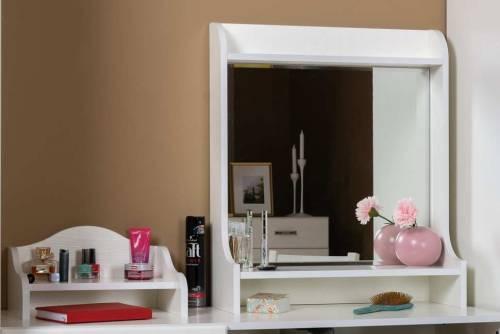 Стол туалетный с пуфом Ливерпуль / Белый/Ясень ваниль