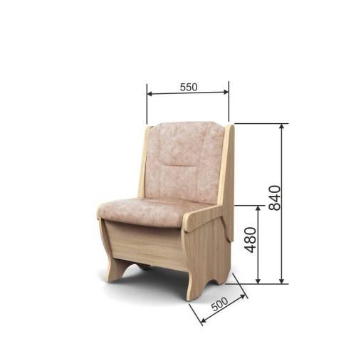 Скамья Лотос 550 / Дуб Сонома / Велюр Латте