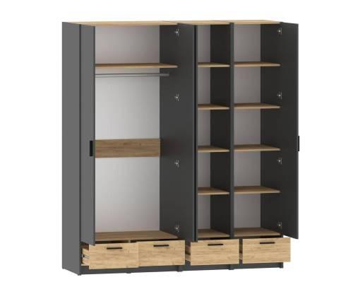 Набор шкафов Оттавия №6 / Антрацит / Дуб Крафт Золотой
