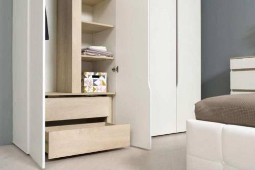 Муссон Шкаф двухстворчатый 13.198 белый/дуб эндгрейн