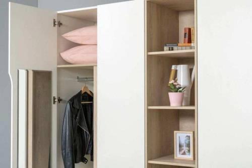 Муссон Шкаф двухстворчатый 13.198 белый/дуб эндгрейн