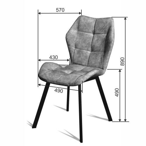 Стул Рим / Велюр Графит