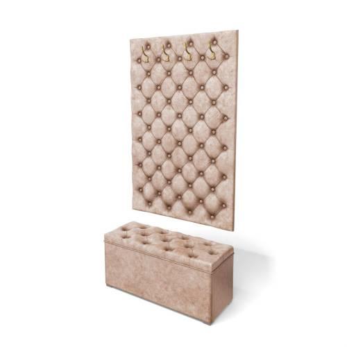 Панель вешалка Мишель 950 / Велюр Латте