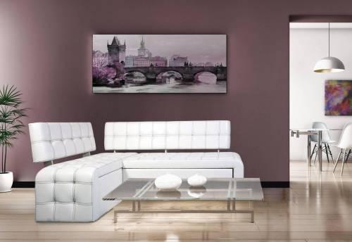 Кухонный угловой диван со спальным местом ПРАГА / Венге / Экокожа Милк