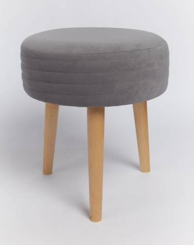 Табурет с мягким сиденьем (на ножках), №25 Серый
