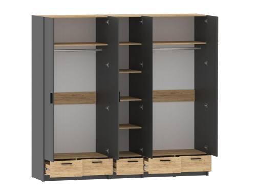 Спальня Оттавия 7 / Антрацит / Дуб Крафт Золотой