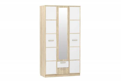 Шкаф комбинированный НМ 013.08-01 «Фанк» Дуб сонома/белый скандинавский