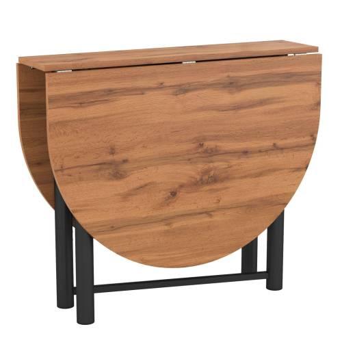 Стол 42.41 "Октава" (раскладной) (дуб вотан / металл черный)