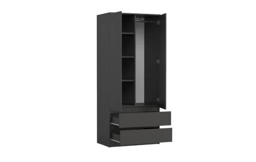 Шкаф Берген 82.03+Антресоль 82.06 (ЛДСП Диамант серый)