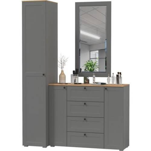 Прихожая Остин №37 Графит/дуб золотой