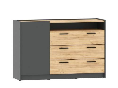 НМ 011.59 Тумба Оттавия Антрацит/Дуб золотой