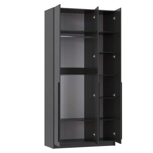 Шкаф для одежды 67.08 "Брандо" (3-х дв.) (диамант серый/фасад ЛДСП диамант серый)