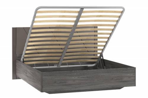 Кровать Саммит НМ 040.71-01 Ясень анкор тёмный/графит софт