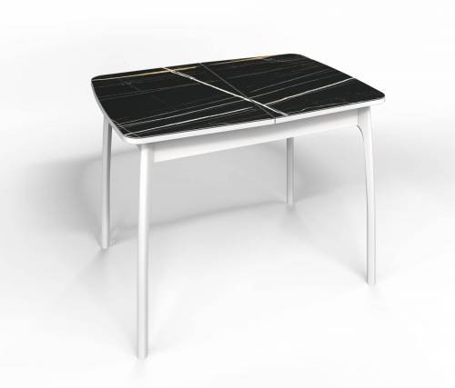 Стол СМ-3 Флорида опора массив изогнутая белый