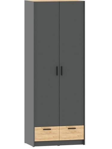 НМ 011.80 Шкаф для одежды Оттавия Антрацит/Дуб золотой