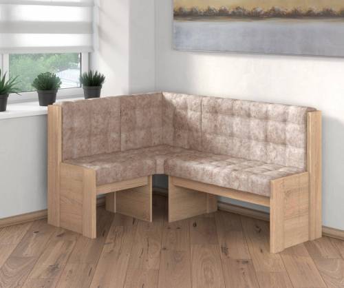 Угловая скамья Квадро дуб сонома/ Латте
