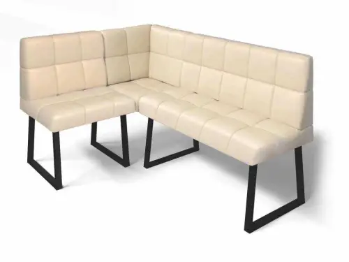 Кухонный набор Реал / Экокожа Крем / Черный муар