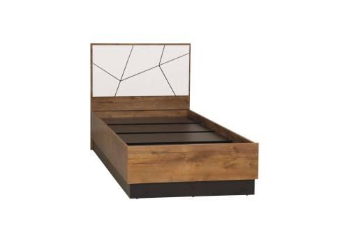 Кровать одинарная Гамма с настилом 54.17 Таксония/Белый