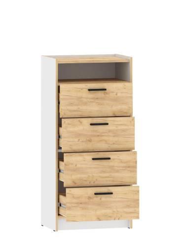 НМ 011.03 Комод Оттавия Белый/Дуб золотой