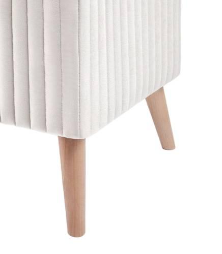 А-3 Пуф квадратный стеганный (на ножках), №01 Молочный