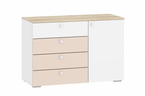 Комод НМ 041.39 Банни Дуб сонома/белый/бисквит