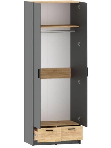 НМ 011.80 Шкаф для одежды Оттавия Антрацит/Дуб золотой