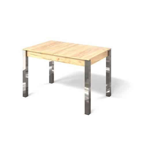 Стол Милан-3 / Дуб Крафт Золотой / Хром