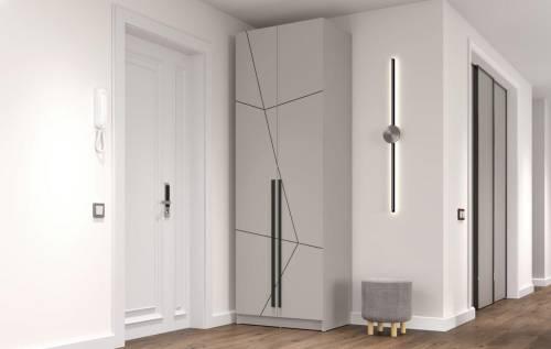 Шкаф для одежды 67.14 "Брандо" (2-х дв.) МДФ ГЕОМЕТРИЯ Кашемир