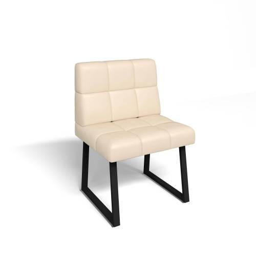 Кухонный диван Реал РМД 660 / Экокожа Крем / Черный муар