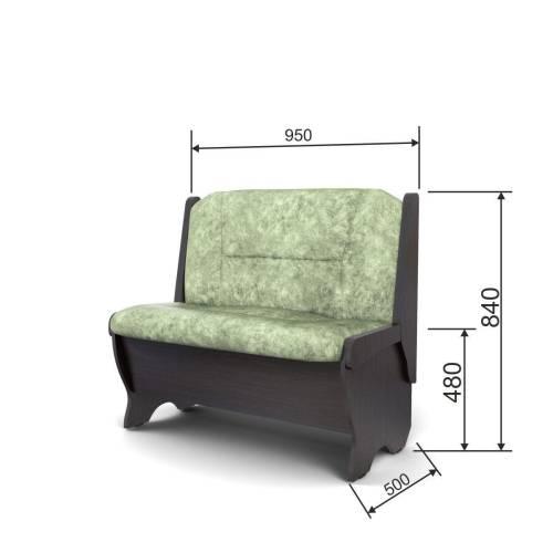 Кухонный набор Лотос ( Лотос 950 2 шт. + стол Ирис / черные опоры)  Венге / Велюр Мохито