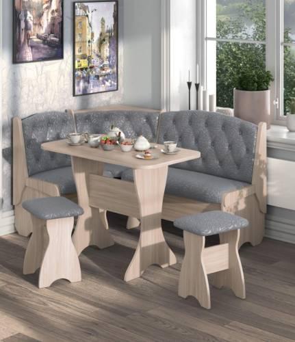 Кухонный набор Орхидея Люкс Ясень/Велюр Графит