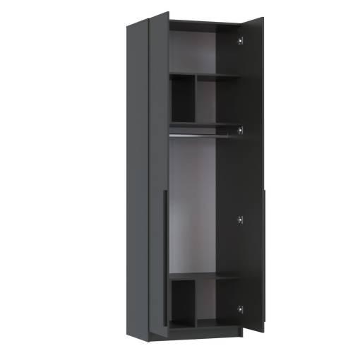 Шкаф для одежды 67.10 "Брандо" (2-х дв.) (диамант серый/фасад ЛДСП диамант серый)