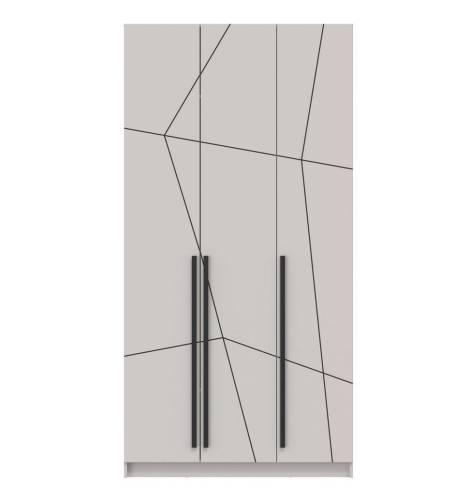 Шкаф для одежды 67.12 "Брандо" (3-х дв.) МДФ ГЕОМЕТРИЯ Кашемир