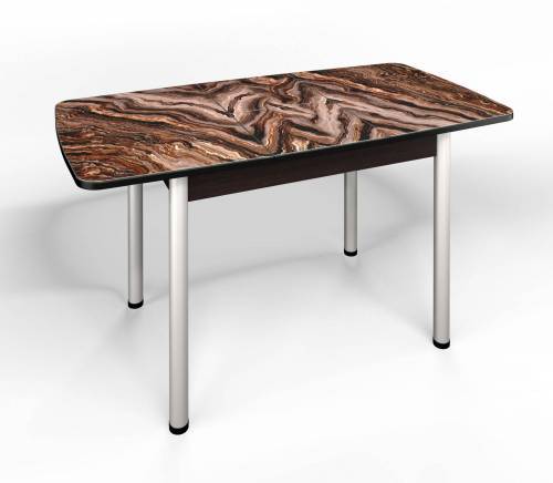 Стол СМ-8 Флорида ноги окрас круглый белый/серебро